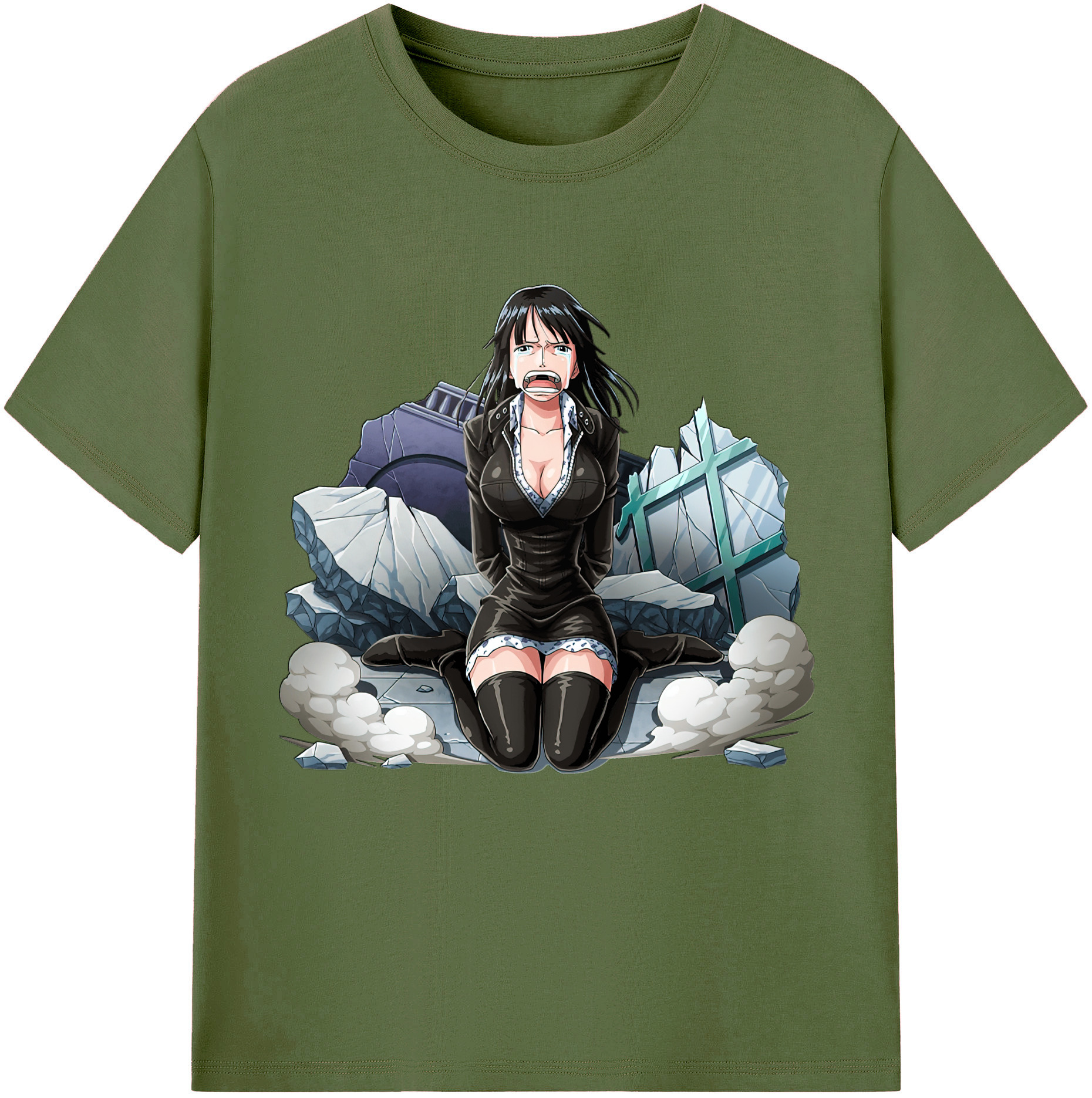 ワンピース ニコ・ロビン ONE PIECE Nico Robin 綿100％半袖Tシャツ（フロントプリント）